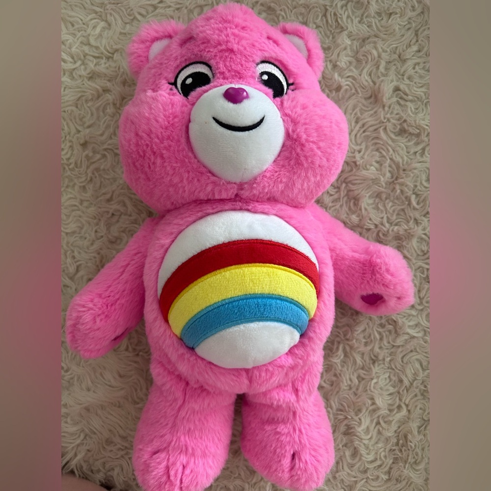 Care Bears Pink Plush with Rainbow Belly